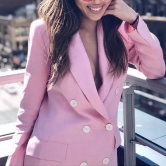 Zara Jackets & Blazers - Zara double breasted pink blazer